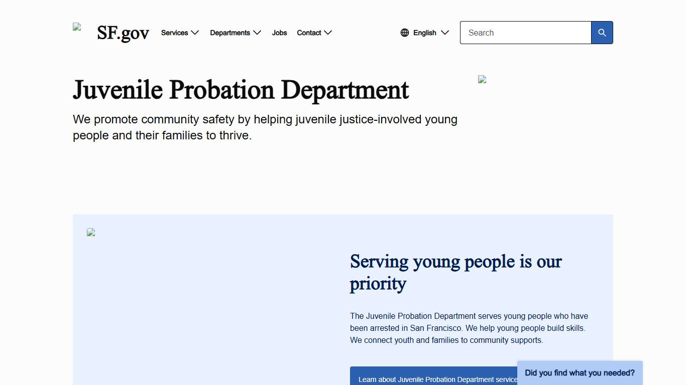 Juvenile Probation Department SF.gov